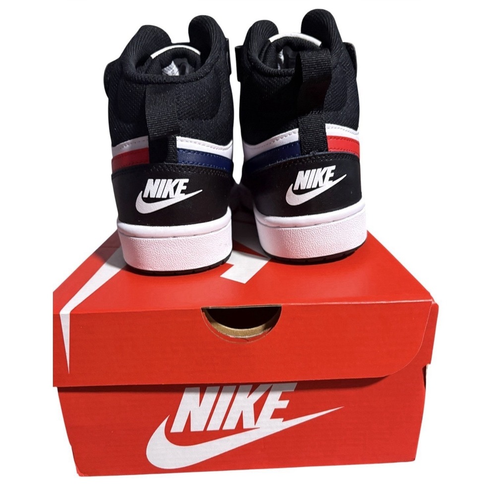 Nike Court Borough Mid 2 BG White University Red Black Blue Size 6Y DO5889 161 - Picture 6 of 10